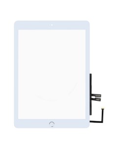 Тачскрин сенсор для iPad A1893 в сборе с серебряной кнопкой HOME и микросхемой белый Nobrand