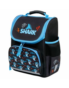 Рюкзак школьный Basic Angry Shark 272044 для мальчика ортопедический 1 класс Пифагор