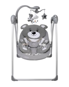Электрокачели для новорожденных Teddy с пультом управления серый Indigo