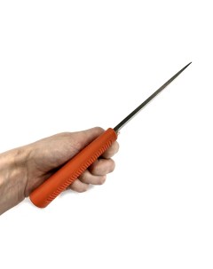 Нож Чукотка сталь D2 резинопластик цвет оранжевый Русский булат