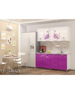 Кухонный гарнитур Вдохновение 1 6 2 ящика белый фиолетовый Nobrand