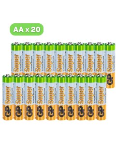Батарейки щелочные алкалиновые Super тип AAA 1 5V 20шт Мизинчиковые Gp