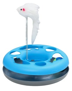 Игрушка для кошек Загадочный круг Рыбки синяя 23 х 7 см Пижон