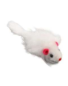 Игрушка для кошек Мышь меховая белая 6 5 см Пижон