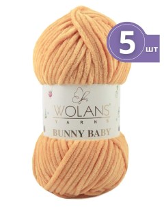 Пряжа Bunny baby Воланс Банни Беби 5 мотков цвет 39 дыня Wolans