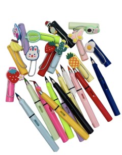 Набор вечных цветных карандашей с насадкой и ластиком 12 шт Happyko