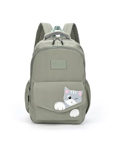 Рюкзак школьный Cat09 для девочки зеленый Rafl