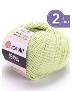 Пряжа Jeans ЯрнАрт Джинс 2 мотка Цвет 11 салатовый 160 м 50 г Yarnart