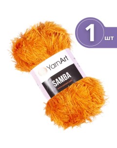 Пряжа для вязания Samba ЯрнАрт Самба 1 моток 46 оранжевый травка 150 м 100 г Yarnart