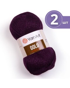 Пряжа для вязания Gold ЯрнАрт Голд 2 мотка 9006 фиолетовый 400 м 100 г Yarnart