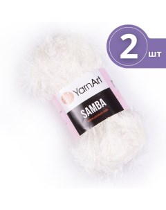Пряжа для вязания Samba ЯрнАрт Самба 2 мотка 830 молочный травка 150 м 100 г Yarnart