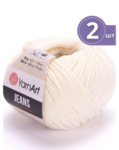 Пряжа Jeans ЯрнАрт Джинс 2 мотка Цвет 03 молоко 160 м 50 г Yarnart