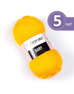 Пряжа для вязания Baby ЯрнАрт Беби 5 мотков 32 желтый Yarnart