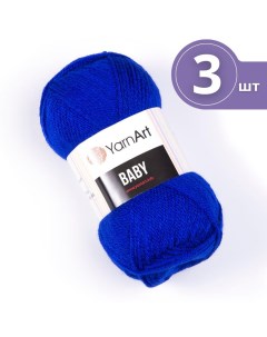 Пряжа для вязания Baby ЯрнАрт Беби 3 мотка 0979 василек Yarnart