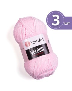 Пряжа для вязания Velour ЯрнАрт Велюр 3 мотка 854 светло розовый Yarnart