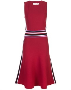 Diane von furstenberg трикотажное платье с расклешенным подолом l красный Diane von furstenberg