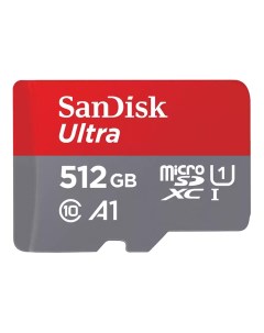 Карта памяти 512Gb Micro Secure Digital XC Class 10 Ultra UHS I A1 SDSQUAC 512G GN6MN Sandisk