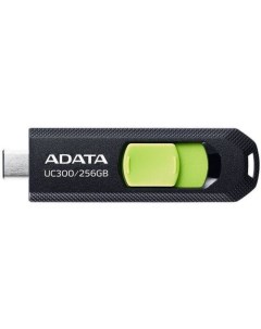 Флешка USB Type C UC300 256ГБ USB3 2 черный и зеленый Adata