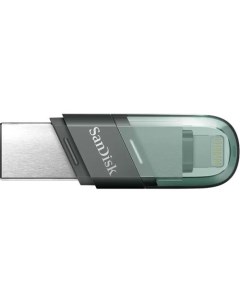 Флешка USB iXpand Flip 128ГБ USB3 1 зеленый и серебристый Sandisk