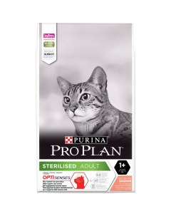 Pro Plan Sterilised для стерилизованных кошек для поддержания органов чувств Лосось 10 кг Purina pro plan