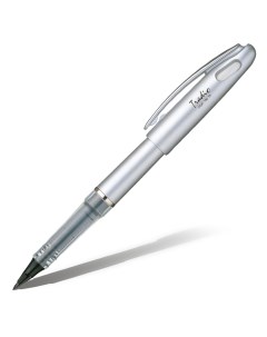 Капиллярная ручка Tradio Stylo с пластиковым пером черные чернила серебристый корпус Pentel