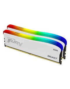 Комплект памяти DDR4 DIMM 32Gb 2x16Gb 3200MHz CL16 1 35 В FURY Beast White RGB KF432C16BWAK2 32 Kingston