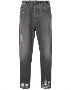 Versace jeans прямые джинсы с прорехами 31 серый Versace jeans