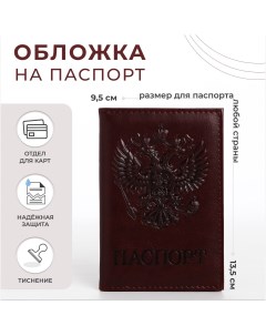 Обложка для паспорта цвет сливовый Nobrand