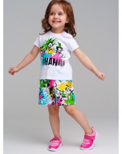 Комплект детский трикотажный для девочек фуфайка футболка шорты Playtoday newborn-baby