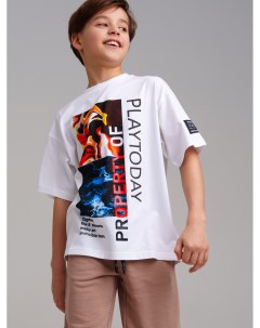 Фуфайка трикотажная для мальчиков футболка Playtoday tween
