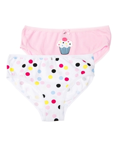 Трусы трикотажные для девочек, 2 шт в комплекте Playtoday tween