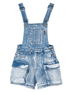 Полукомбинезон текстильный джинсовый для девочек Playtoday tween