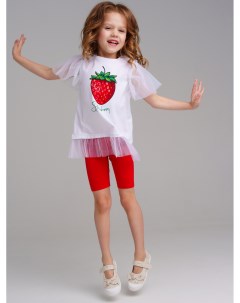 Комплект трикотажный для девочек фуфайка футболка брюки легинсы Playtoday kids