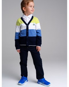 Комплект для мальчиков брюки текстильные кардиган трикотажный сорочка текстильная Playtoday kids