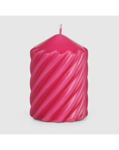 Свеча столбик витой розовый 6 8х10 см Home interiors