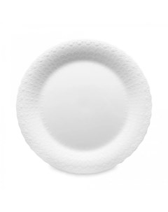 Тарелка обеденная Белый шелк 27 см фарфор костяной Narumi