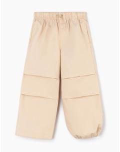 Бежевые брюки Parachute со складками для девочки Gloria jeans