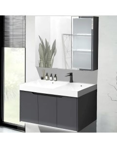 Комплект мебели для ванной Maiella 90 10039 подвесной Темно серый Ceruttispa
