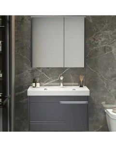 Комплект мебели для ванной Oglio 80 10030 подвесной Темно серый Ceruttispa