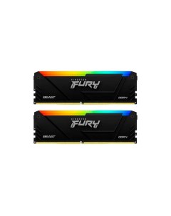 Модуль памяти FURY Beast Black RGB DDR4 DIMM 3200MHz PC 25600 CL16 16Gb Kit 2x8Gb KF432C16BB2AK2 16 Kingston