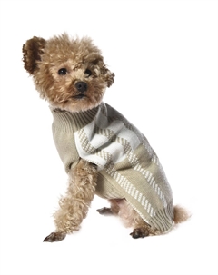 Свитер для собак Beige geometry бежевый р. L (длина спины 40см, обхват груди 48-52см) Foxie