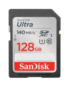 Карта памяти SDXC UHS I Ultra 128 ГБ 140 МБ с Class 10 SDSDUNB 128G GN6IN Sandisk