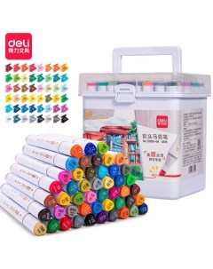 Набор маркеров для скетчинга 70818 48 48 цвет скошенный пишущий наконечник Deli