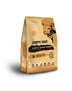 Country snack корм сухой для взрослых собак малых пород Ягненок с печенью 2 кг Country snaсk