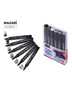 Набор маркеров для скетчинга Fantasia Warm grey 6 шт Mazari
