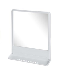 Зеркало 30х40 см прямоугольное белый мрамор с полочкой Tokio НВ 11504000 Беросси
