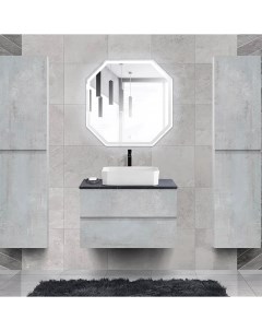 Мебель для ванной Molveno 46 80 beton со столешницей Cezares