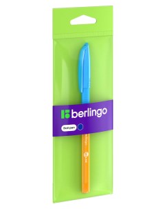 Ручка шариковая Skyline светло синяя игольчатый стержень Berlingo