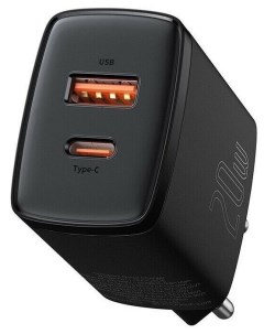 Сетевое зарядное устройство Compact Quick Charger 20Вт USB USB type C Quick Charge PD 3A черный CCXJ Baseus