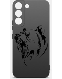 Чехол накладка ArtWorks для смартфона Samsung Galaxy S22 силикон черный рисунок 51131 Borasco